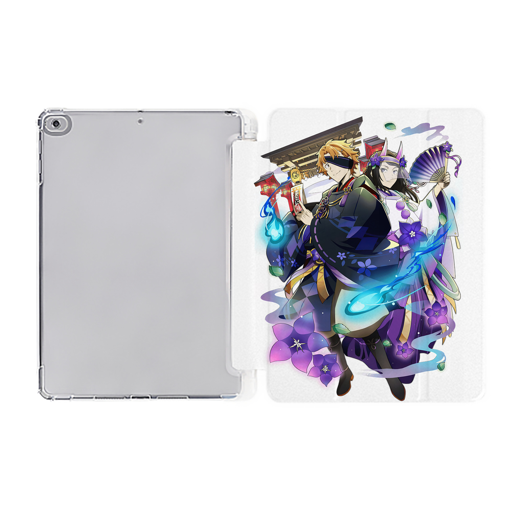 （画像用） 文豪ストレイドッグス Bungo Stray Dogs IPad ケース ペン収納付き 三つ折りスタンド PUレザー×シリコン 対応機種9.5/10.5/10.9インチ